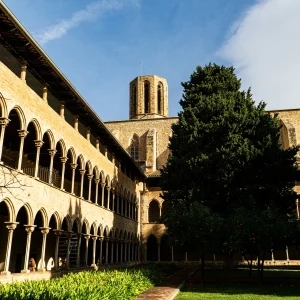 El Real monasterio de Santa María de Pedralbes es un conjunto de monumentos de estilo gótico ubicados en la ciudad de Barcelona (España). En 1993 una zona del monasterio fue cedida a la ciudad para albergar parte de la colección pictórica Thyssen-Bornemisza, hasta que en 2004 dicha exhibición se trasladó al MNAC. El monasterio fue fundado por el rey Jaime II y por su esposa Elisenda de Moncada en 1326.